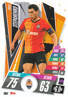 Taras Stepaneko Shakhtar Donetsk 2020/21 Topps Match Attax CL #SHA03